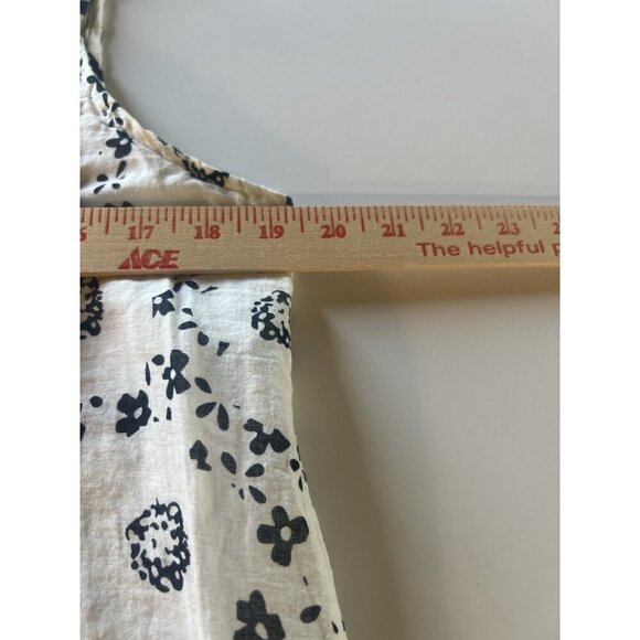 Michigan Wolverines handkerchief hem floral sleeveless swing mini dress L - Picture 8 of 10